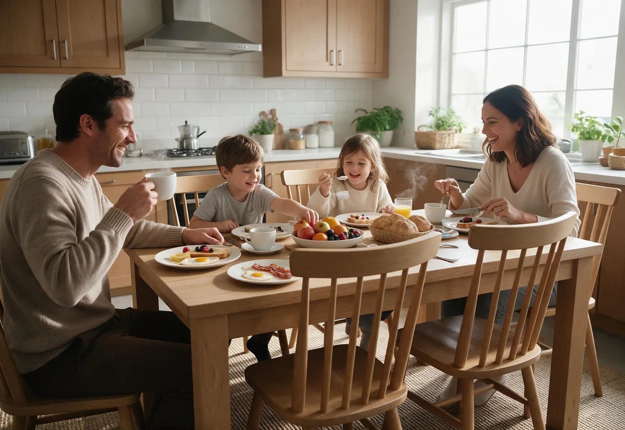 Imágenes de muebles generadas por IA — Lifestyle con modelos — After