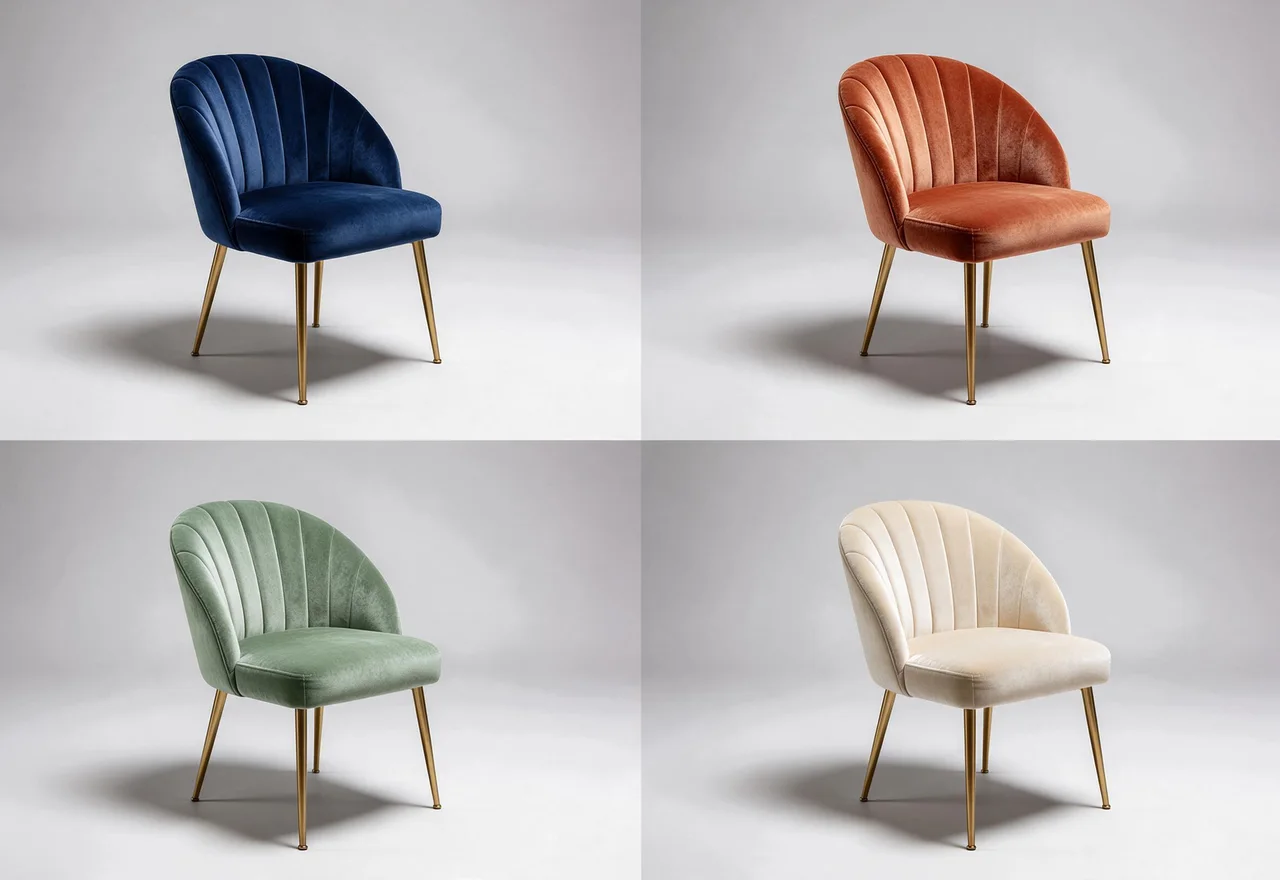Imágenes de muebles generadas por IA — Sets de color y estilo — After