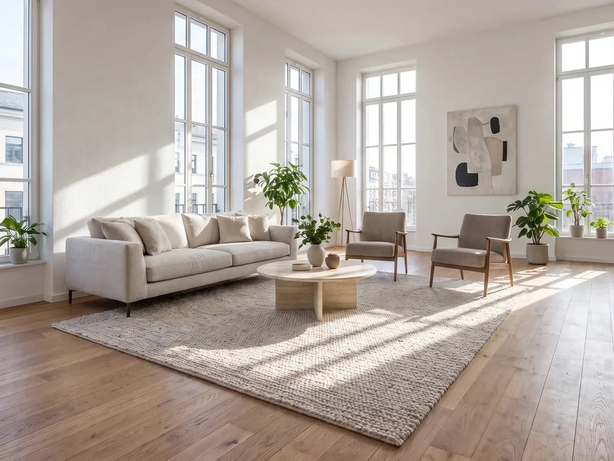 Virtually staged room furnished with the product — After Editing